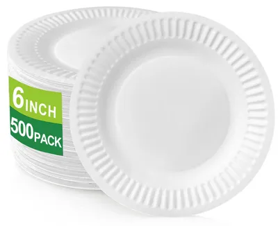 Pappteller 100 Stück 15,5 cm weiß Einweggeschirr