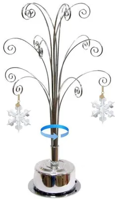 Image de Support pour décorations de Noël - 1 pièce - Argent - 42,5 cm