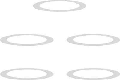 Produktbild von vidaXL geeignet für flache Baumringe 5 pcs Silber Ø90 / 120 cm Edelstahl
