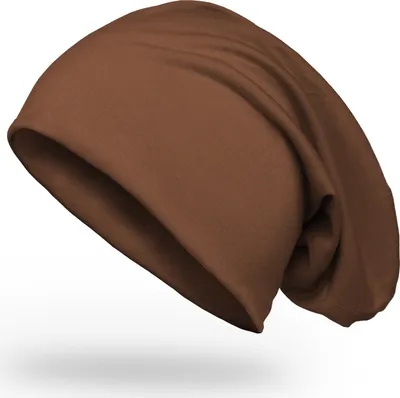 Produktbild von Jersey Slouch Beanie Long Oversized Mütze Uni Unifarbe Herren Damen Autiga® graubraun unisize