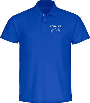 Produktbild von multifanshop Poloshirt - Schalke - Herzschlag, blau, Größe XXL