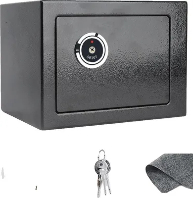 Produktbild von Sicherheitssafe, Schwerlast-Eisenstahl, Kompaktes Design, schwarz