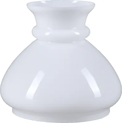 Produktbild von Petroleumglas Lampenglas Ø 106mm Ersatzglas rund Weiß Glas Schirm Leuchtenglas
