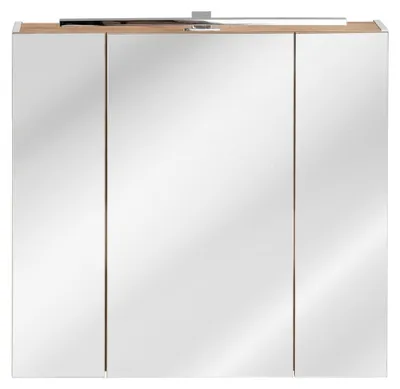 Image de Armoire de toilette armoire murale salle de bain avec miroir 80 cm éclairage LED