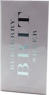 A product box for Burberry Brit Sheer Eau de Toilette.
