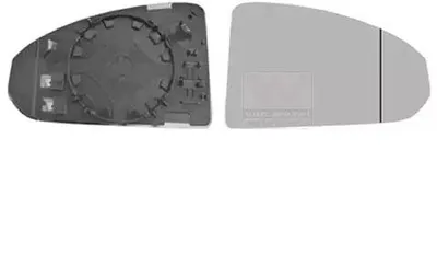 Produktbild von VAN WEZEL Spiegelglas Außenspiegel Rechts für AUDI TT Coupe (FV3, FVP) Asphärisch Unbeheizt 0387838