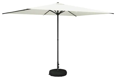 Image de Parasol de jardin 200 x 300 cm Polyester Rectangulaire Crème