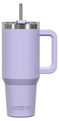 Immagine prodotto di Tazza termica da 900 ml con manico e cannuccia, adatta per bevande calde e fredde