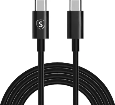 Zdjęcie produktu dla Kabel szybkiego ładowania USB-C na USB-C 60W, 3A, PD, 2m - Czarny