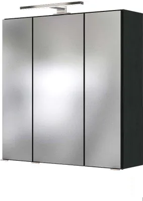 Produktbild von Badezimmer Spiegelschrank mit LED 60 cm ARLON-03 graphit BxHxT 60x66x20 cm