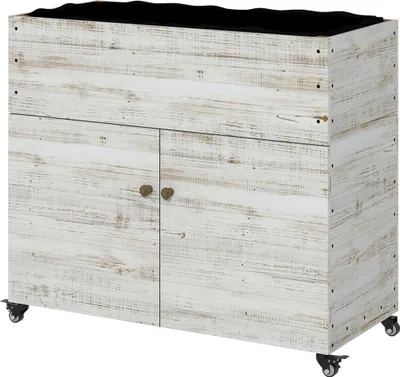 Image de Bordure de jardin en bois de sapin, couleur blanche