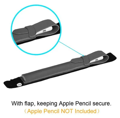 Produktbild von Fintie Halter für Apple Pencil Pro/USB-C & Apple Pencil 1./ 2. Gen, Kunstleder Stift Hülle mit USB-Adapter-Tasche kompatibel mit iPad Hülle, Himmelgrau