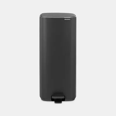 Zdjęcie produktu dla Brabantia Bo Pedal Bin, 30 l, Prostokątny, Stal, Szary, Pedał, Stal