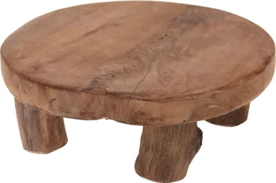 Obrázok produktu pre Teaková kvetinová stolička 20x7 cm - Stolička na rastliny Small