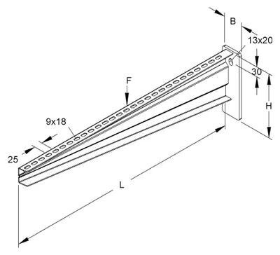 Produktbild von Nied Wandausleger Standard Kta700 150X710Mm Feuerverzinkt