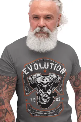 Produktbild von Biker Shirt Evolution Motorcycles T-Shirt Darkshadow XL