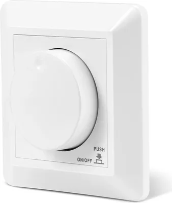 Image de Variateur de lumière - Interrupteur variateur - 220-240V - Intensité lumineuse réglable en continu - Pour spots LED et halogènes encastrés - Beige