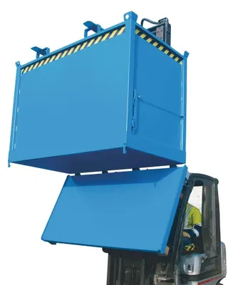 Produktbild von BAUER Klappbodenbehälter - 750 l Volumen - 1.000 kg - kranbar - lichtblau