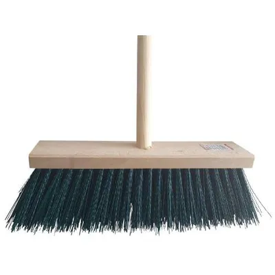 Obrázok produktu pre Uličná metla, 340 x 70 mm, s násadou 140 cm, vlas 11 cm, zelená, ENPRO