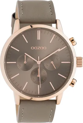 Produktbild von Oozoo Uni Lederarmband Uhr Timepieces braun taupe C10916 Analog Quarzuhr UOC10916