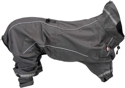 Image de Veste imperméable pour chiens, grise, 30 cm