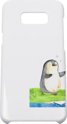 Produktbild von Mr. & Mrs. Panda Samsung Galaxy S8 plus Handyhülle  Pinguin Surfer - Weiß - Geschenk, Portugal, Urlaub, Hawaii, Hülle, Cover, Pinguine, Handy, Optimistisch, Motiviert