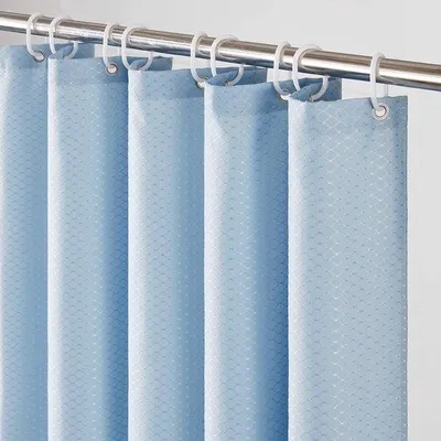 Obrázok produktu pre Sprchová záves 120 x 180 cm, polyester, modro-sivá, odolná voči plesni
