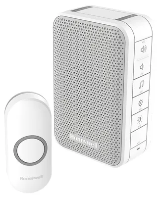 Image de Honeywell Home DC313N Série 3 sonnette sans fil, 6 sonneries, base portable, bouton design