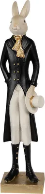 Produktbild von Clayre & Eef Figur Kaninchen 34 cm Beige Schwarz Polyresin