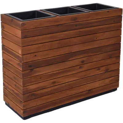 Produktbild von VIVANNO Raumteiler Holz ELEMENTO Kasten, Akazienbraun gestreift - 95x33x75 cm