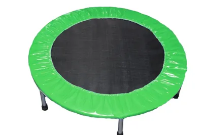 Produktbild von walexo Trampolin Randabdeckung 100 cm für Minitrampolin Ersatzpolster 17 cm breit UV beständig wetterfest mit Gummizug ( 100 cm Ø, Hellgrün )