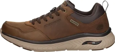 Produktbild von Skechers Arch Fit Crosser - Ronaldo Veterschoenen Laag - Donkerbruin - Maat 42