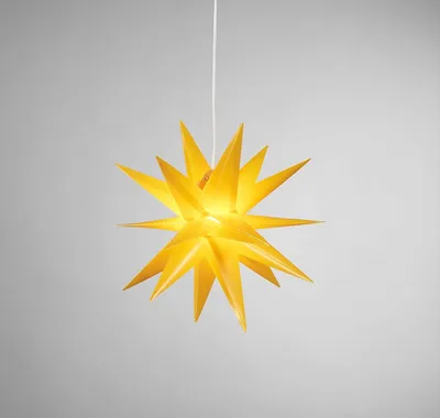 Produktbild von FHS LED gwiazda KS żółta, Ø 35cm 1 LED ww, T6/18h, IP44