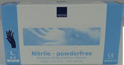 Produktbild von Abena Abena Nitril-Handschuhe pulverfrei Größe M 100 Stk. blau 100st