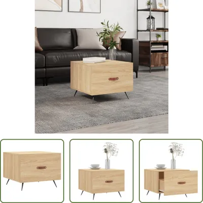 Produktbild von The Living Store Couchtisch Sonoma-Eiche 50x50x40 cm Holzwerkstoff