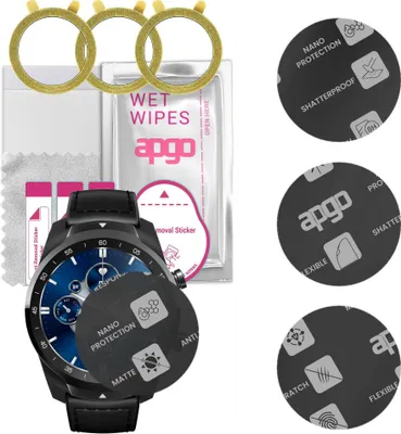Produktbild von apgo 3 Stück Schutzglas, Matt, kompatibel mit Mobvoi TicWatch Pro S 2021 Smartwatch, Hybrid 8H, Ersatz für Hartglas, Displayschutzglas, Bildschirmschutz, Displayschutz, kratzfest