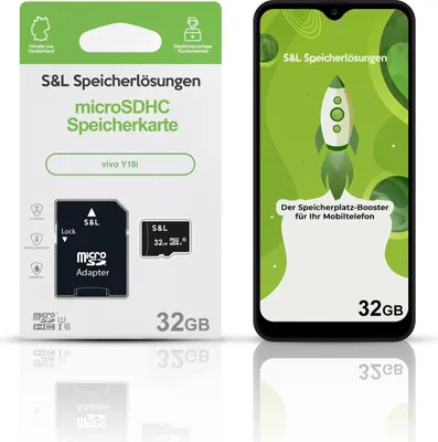 Produktbild von microSD Speicherkarte S&L für vivo Y18i - Speicherkapazität: 32 GB