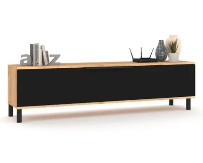 Produktbild von Fernsehschrank TV-Lowboard SIMPLY STEHEND Craft Eiche/Schwarz 160cm
