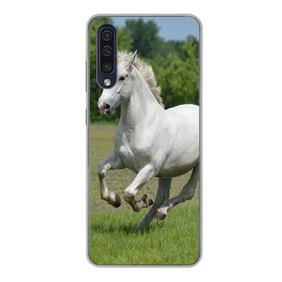 Produktbild von MuchoWow® Handyhülle Schutzhülle Hülle für Samsung Galaxy A50 Pferde - Natur - Weiß Silikon Softcase Handy Hülle - Mobiltelefonhülle