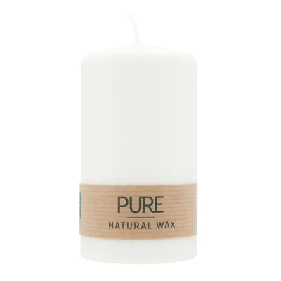 Produktbild von 100% PURE, NATURAL WAX, Stumpenkerze, Natural, WENZEL, 130/70 mm, Brenndauer ca. 52h, 100% plastikfrei
