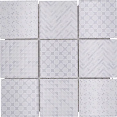 Produktbild von Keramikmosaik Geo white 30x30 cm
