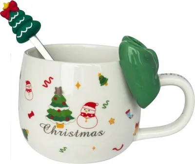 Image de eCa KB25ZIE Coffret cadeau de Noël - Mug en céramique, cuillère, 400 ml