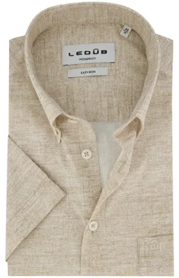 Produktbild von Hemd beige Ledub modern fit kurze Ärmel bügelfrei