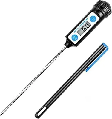 Immagine prodotto di Termometro da cucina digitale con sensore lungo e display LCD per carne, pesce, olio d'oliva, latte, grigliate e acqua calda