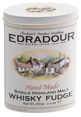 Obrázek produktu pro Edradour Single Malt Whisky Fudge Hand Made v dárkové plechovce 250g