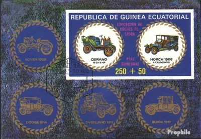 Produktbild von Briefmarken Äquatorialguinea 1976 Mi Block229 (kompl.Ausg.) gestempelt Autoveteranen