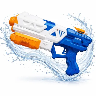 Produktbild von Wasserpistole für Kinder – Wasserspritzpistole & Spritzpistole für Garten, Pool, Strand, Sommer & Kindergeburtstag (XXL Wasserpistole 38 cm)