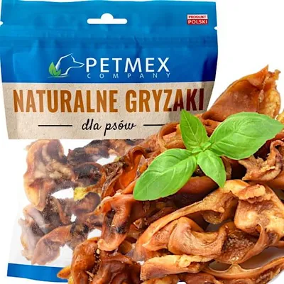 Produktbild von Delikatesse, natürlicher Kausnack für Hunde, Petmex Getrocknete Schweinefleischstreifen 100g