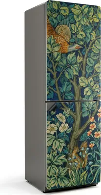 Produktbild von Waldlandschaft mit Fauna – Magnetische Kühlschrank Abdeckung – Dekorfolie magnetisch Küche – Kühlschrank Magnet Deko – selbstklebende Magnettafel – Magnetfolie für Kühlschranktür – 60x180 cm