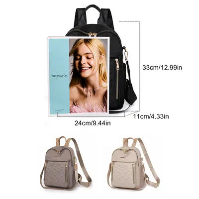 Produktbild von OKWISH Rucksack Freizeitrucksack Reiserucksack Tasche Handtasche Kunstleder Umhängetasche Schultertasche Cermeweiß